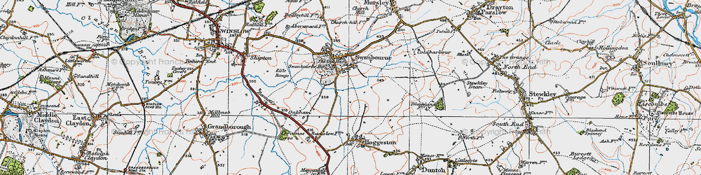Old map of Nearton End in 1919