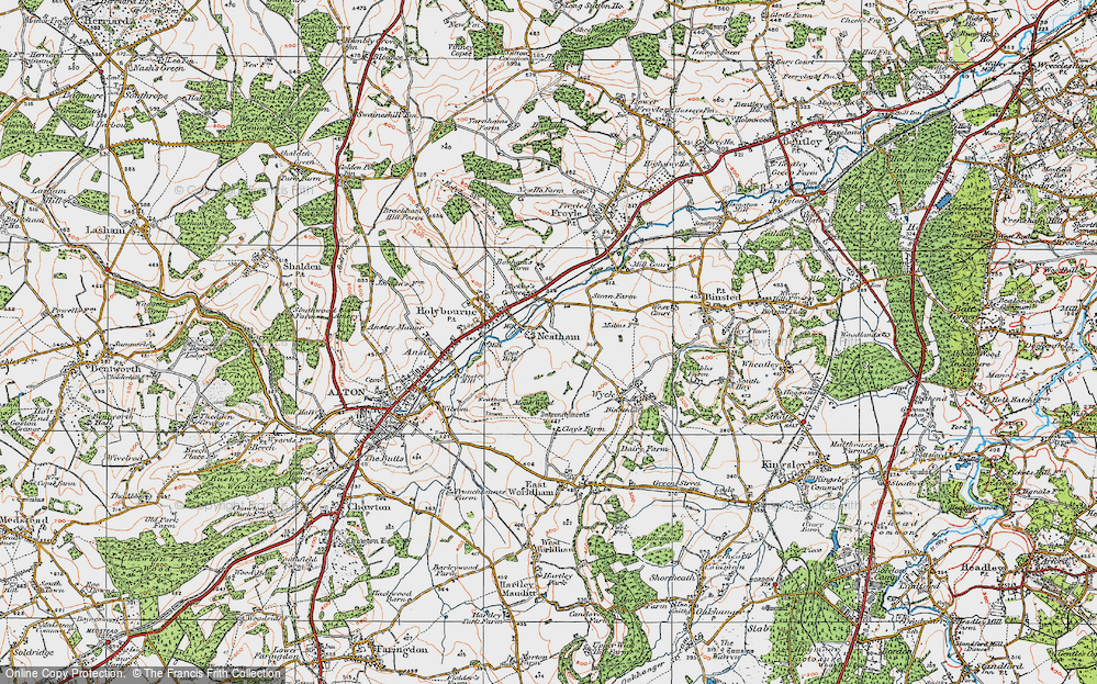Old Map of Neatham, 1919 in 1919