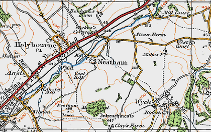 Old map of Neatham in 1919