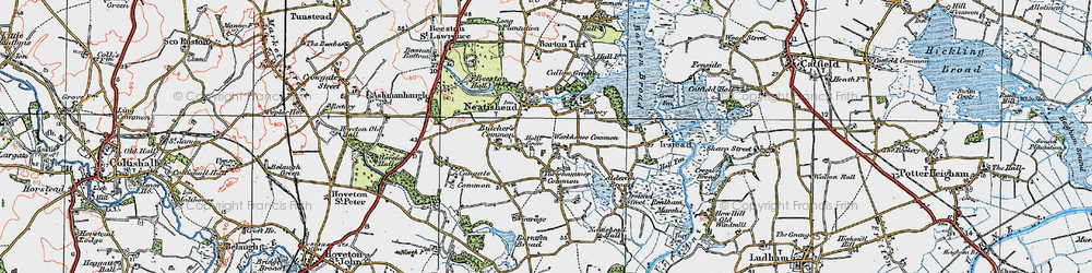 Old map of Neatishead in 1922
