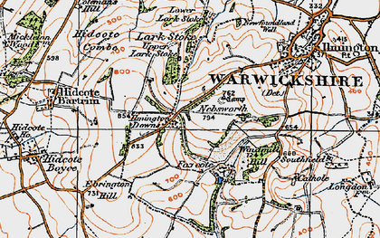 Old map of Nebsworth in 1919