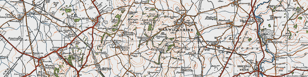Old map of Cathole in 1919