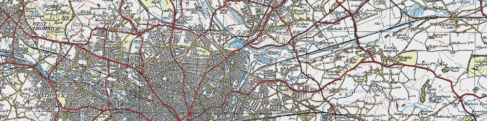 Old map of Nechells in 1921