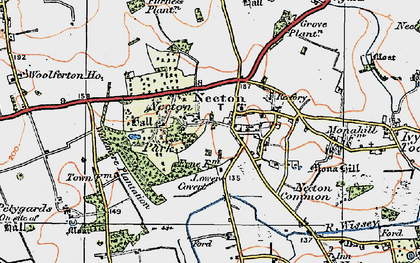 Old map of Necton in 1921