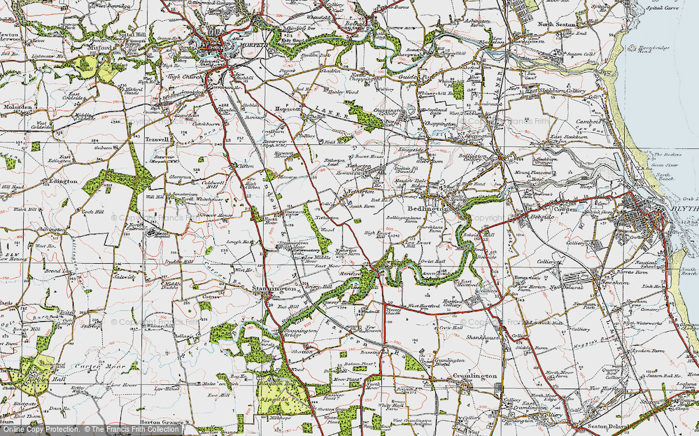 Old Map of Nedderton, 1925 in 1925