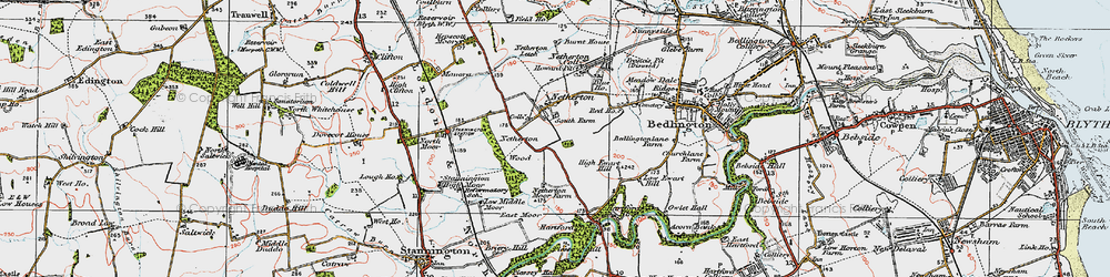 Old map of Nedderton in 1925