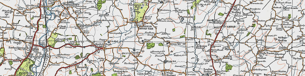 Old map of Anthonys in 1919