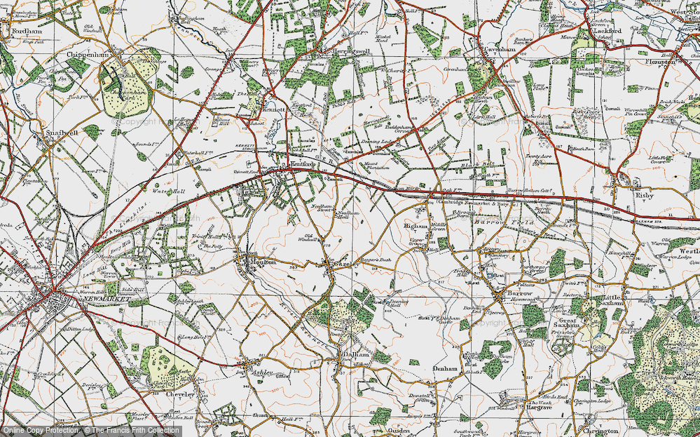 Old Map of Needham Street, 1921 in 1921