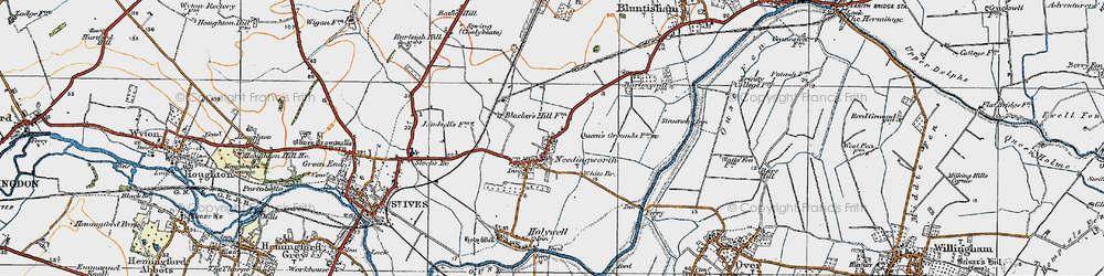 Old map of Needingworth in 1920
