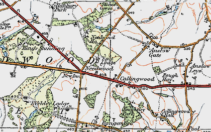 Old map of Needwood in 1921