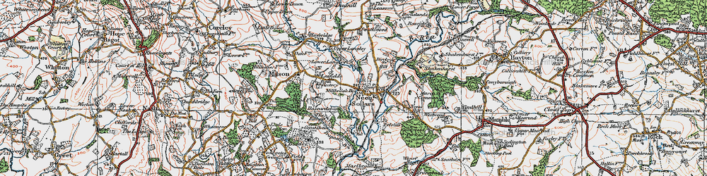 Old map of Neen Sollars in 1920