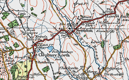 Old map of Neenton in 1921
