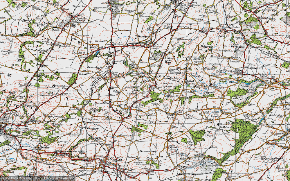 Old Map of Neighbourne, 1919 in 1919