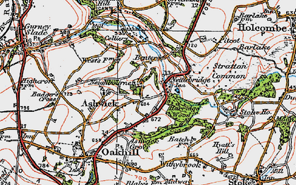Old map of Neighbourne in 1919