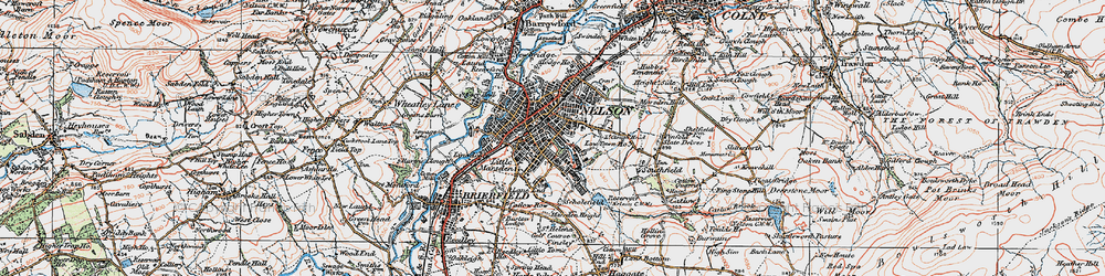 Old map of Nelson in 1924