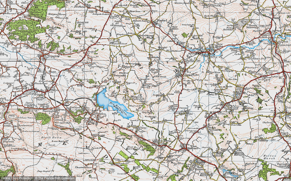 Old Map of Nempnett Thrubwell, 1919 in 1919