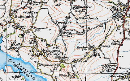 Old map of Nempnett Thrubwell in 1919