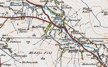 Old map of Nenthall in 1925