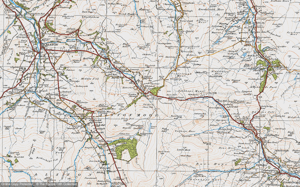 Old Map of Nenthead, 1925 in 1925