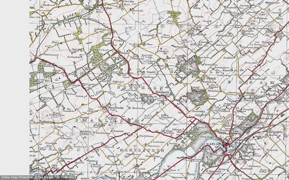 Old Map of Historic Map covering Whitehill in 1926