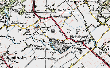 Old map of Nenthorn in 1926