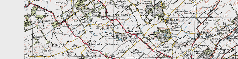 Old map of Nenthorn in 1926