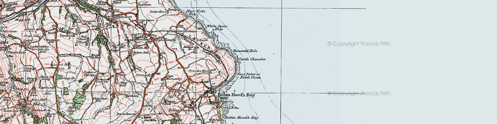 Old map of Ness Point in 1925