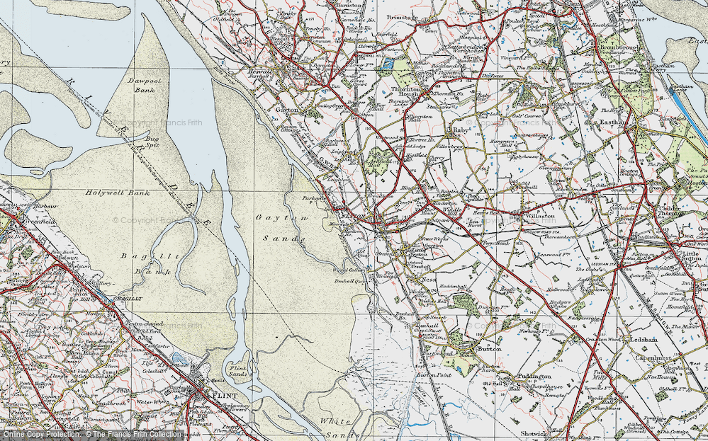 Old Map of Neston, 1924 in 1924
