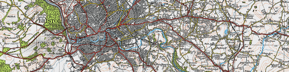 Old map of Netham in 1919