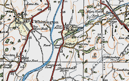 Old map of Nether Burrow in 1925