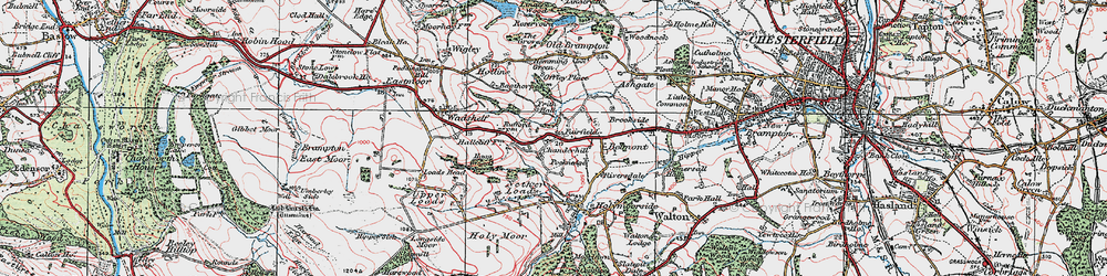 Old map of Nether Chanderhill in 1923