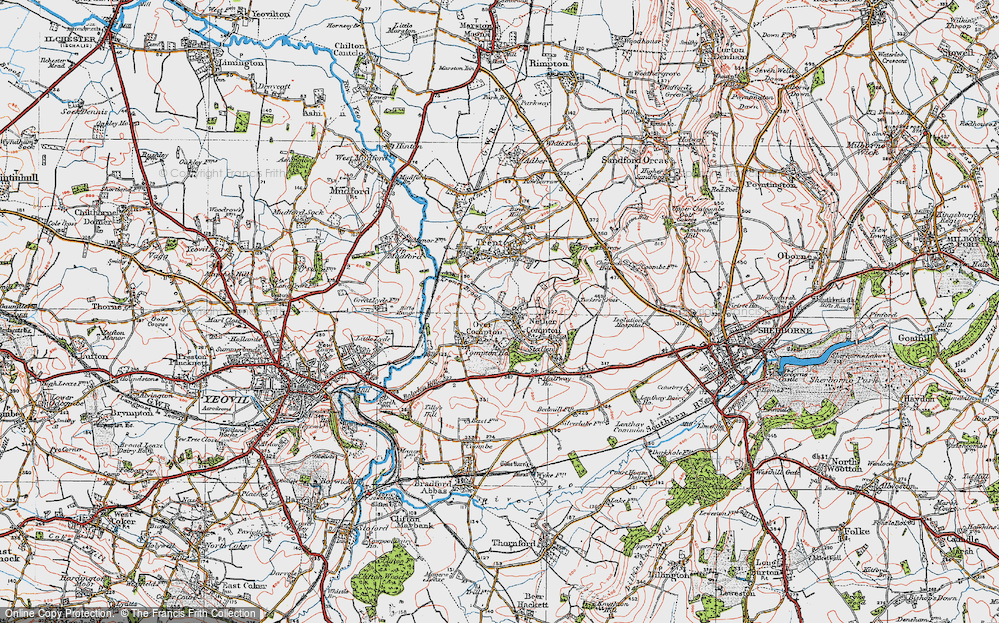 Old Map of Nether Compton, 1919 in 1919