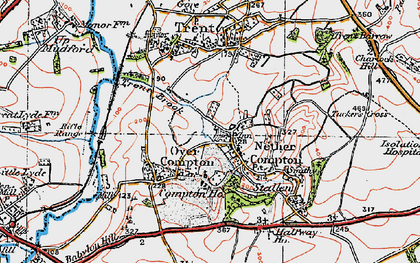 Old map of Nether Compton in 1919