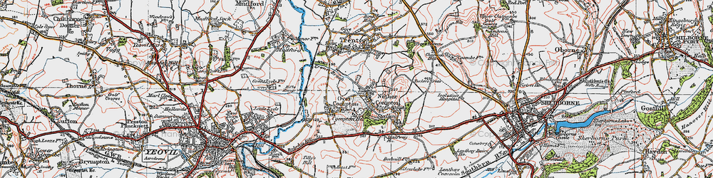 Old map of Nether Compton in 1919