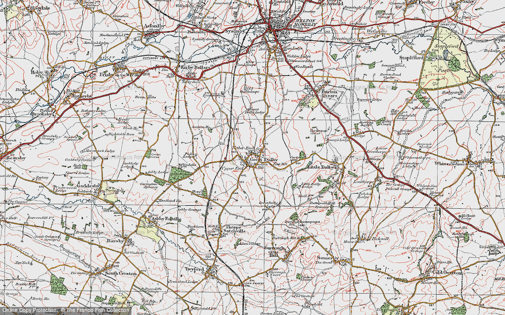 Old Map of Nether End, 1921 in 1921