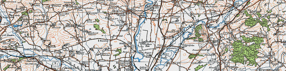 Old map of Nether Exe in 1919