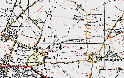 Old map of Hamilton in 1921