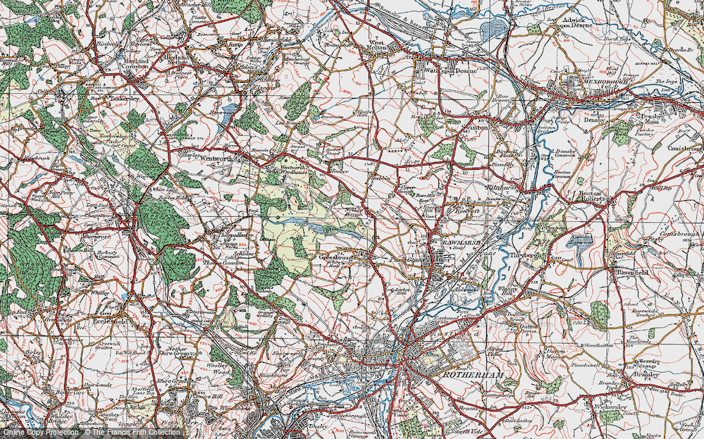 Old Map of Nether Haugh, 1924 in 1924