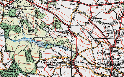 Old map of Nether Haugh in 1924