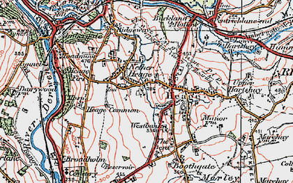 Old map of Buckland Hollow in 1921
