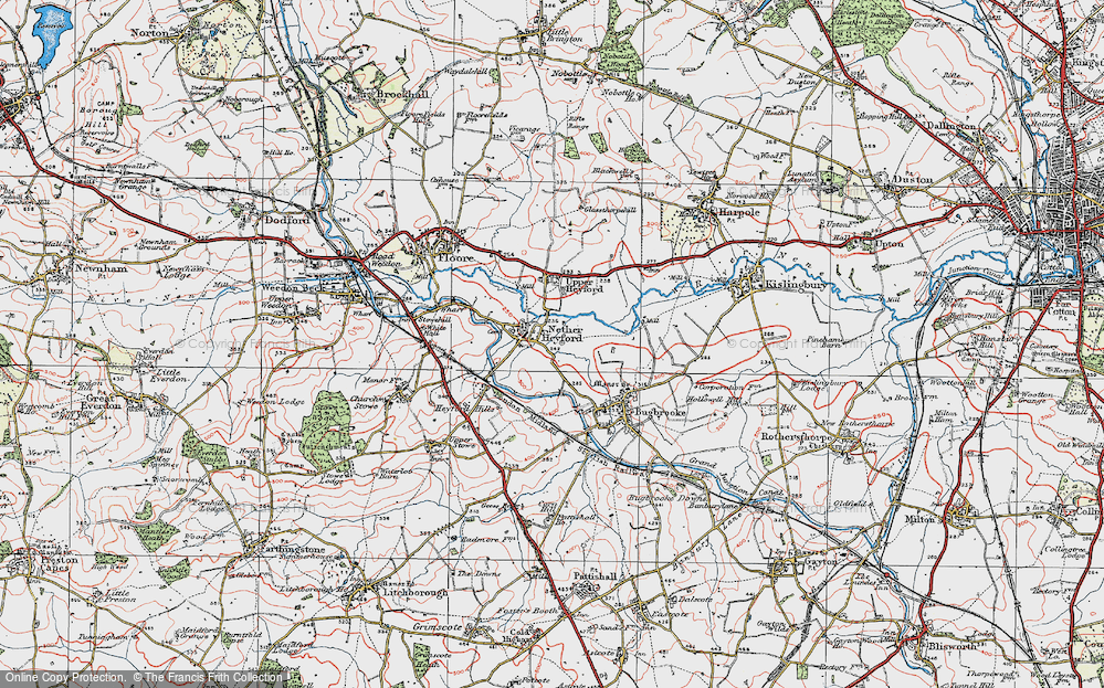 Old Map of Nether Heyford, 1919 in 1919