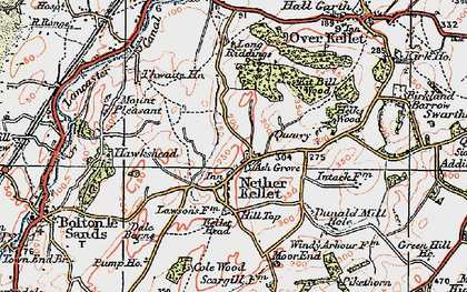 Old map of Hawksheads in 1924