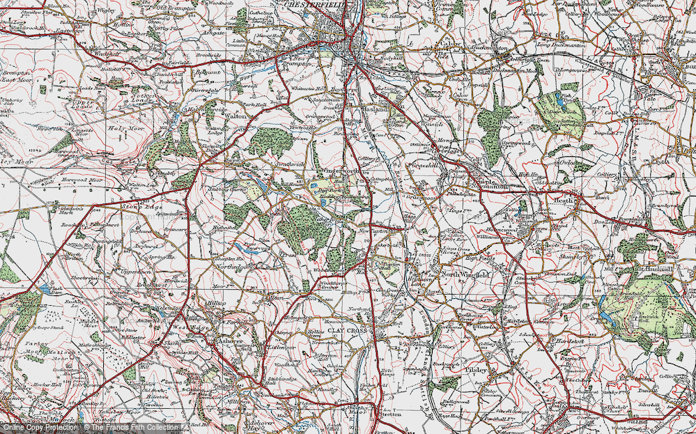 Old Map of Nether Moor, 1923 in 1923