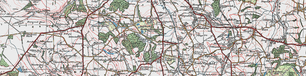 Old map of Nether Moor in 1923