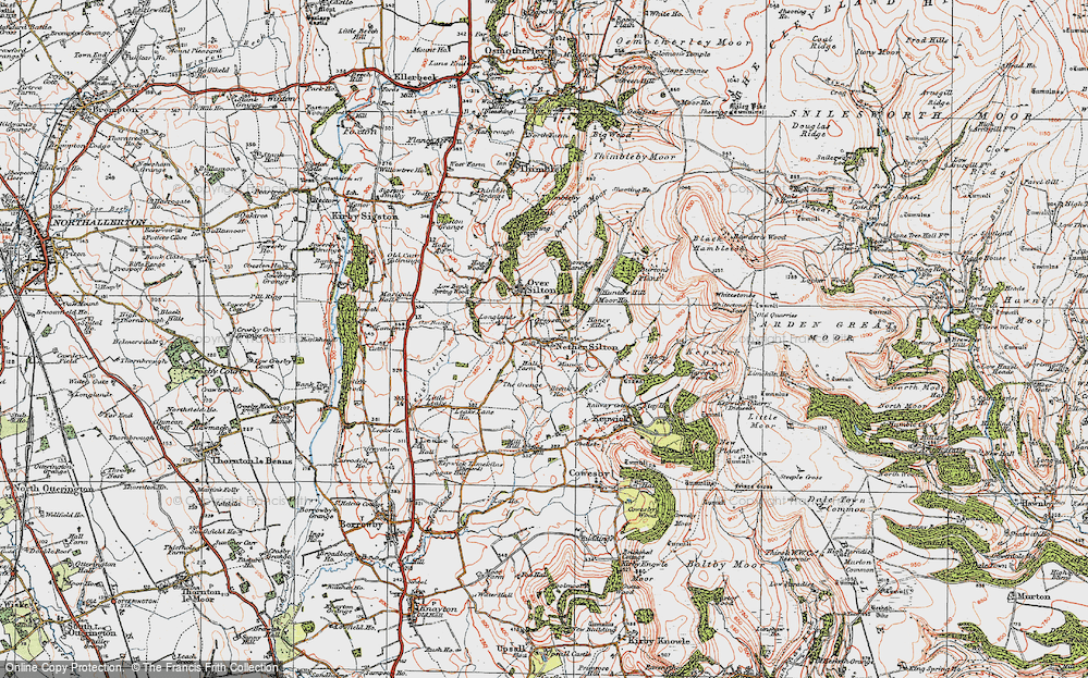 Old Map of Nether Silton, 1925 in 1925