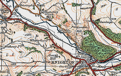 Old map of Whitterleys, The in 1920