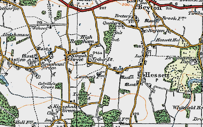 Old map of Nether St in 1921