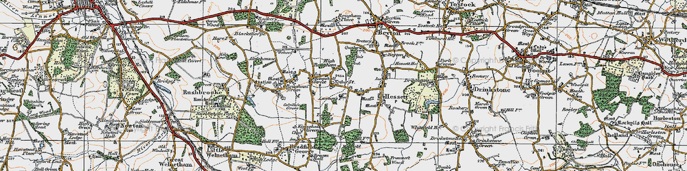 Old map of Nether St in 1921