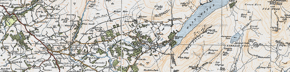 Old map of Yew Tree in 1925