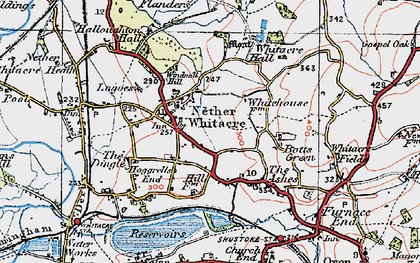 Old map of Nether Whitacre in 1921